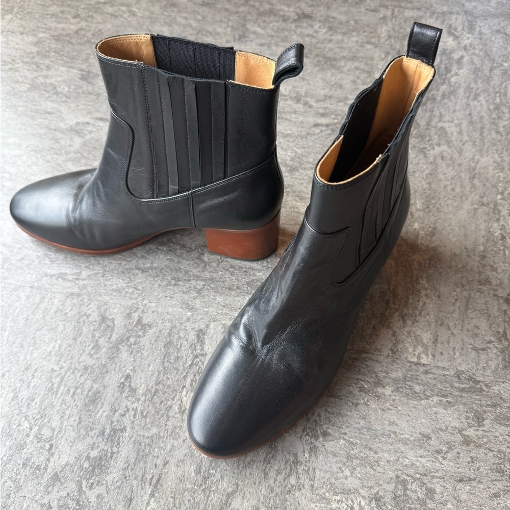 Frame Denim Black Ankle Booties